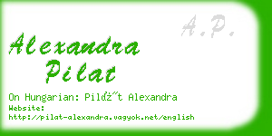 alexandra pilat business card